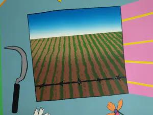 Harrie Gerritz - Ingelijste zeefdruk , Het veldboeket wordt steeds kleiner – 1979 kopen? Bied vanaf 50!