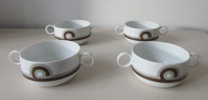 Wolf Karnagel - Vier porseleinen soepkommen servies Terra Compagna - Rosenthal Studio Linee kopen? Bied vanaf 24!