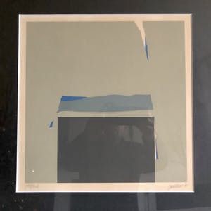 Hans Landsaat - Geometrisch compositie - Zeefdruk, Ingelijst kopen? Bied vanaf 55!