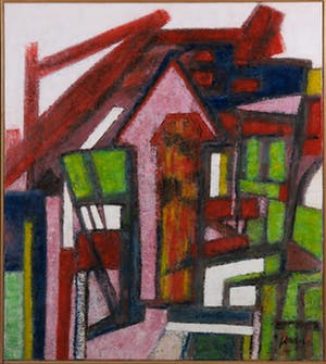 Pieter Haan - Bouw - Constructie II, Olieverf op linnen kopen? Bied vanaf 1!