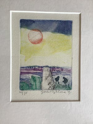 Greet Lyklema - 2 kleur etsen , mini-natuurtje 2 en 3, gesigneerd en ingelijst kopen? Bied vanaf 10!