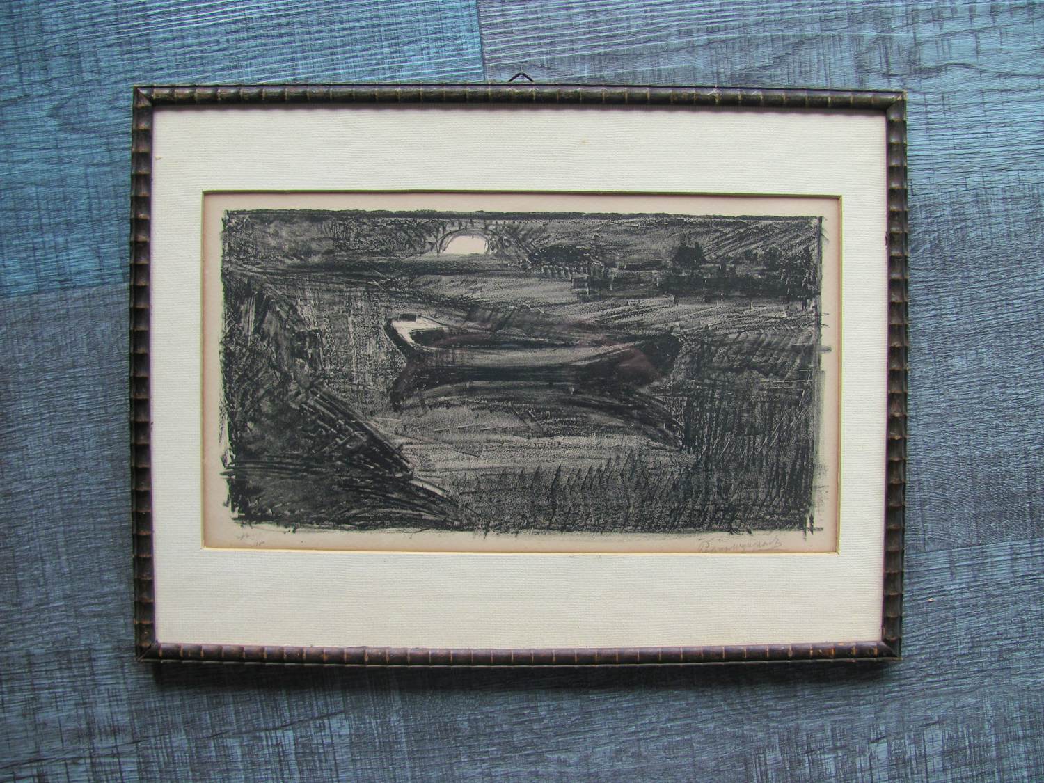 Piet van Wijngaerdt - landschap bij nacht verkocht voor € 75!