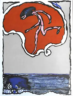Pierre Alechinsky - SET van 5 Kleurenoffset-litho,s uit de FLYING OBJECT SERIE uit 1978 kopen? Bied vanaf 1!