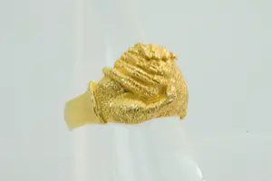 52 -18 krt geel gouden Surinaamse vriendschapsring -  glad en ruw afgewerkt kopen? Bied vanaf 330!