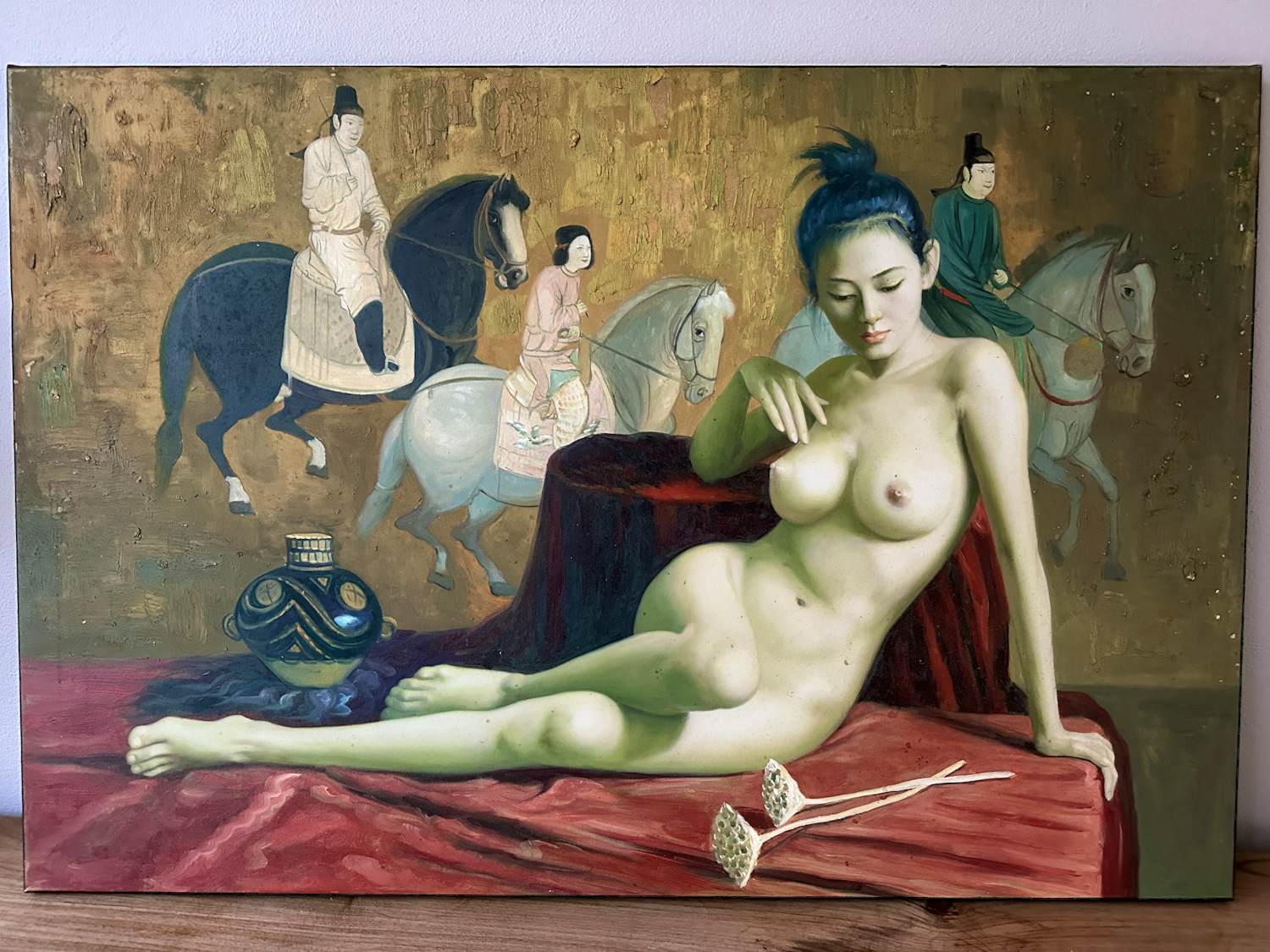 Niet of onleesbaar gesigneerd - Naakt scène kopen? Bied vanaf 1!