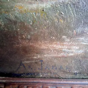 Armand Jamar - h/toile intérieur de chaumière kopen? Bied vanaf 1200!