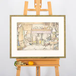 Jan Strube - Boeren interieur omstreeks 1900 Noord-Brabant, Nederland kopen? Bied vanaf 75!