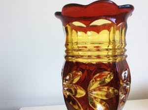 Val-Saint-Lambert - Art Deco uranium glazen vaas kopen? Bied vanaf 89!