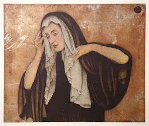 Walter Sauer - Pleureuse - 1930 - Chromotypogravure - Signed and dated kopen? Bied vanaf 180!