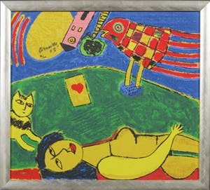Corneille - Terragravure, Eternal Song of Summer III - Ingelijst kopen? Bied vanaf 200!
