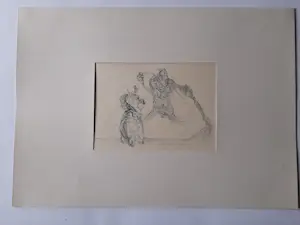 Andre Gouw - Stifttekening, Titel, Es geschah ubermorgen. ( Het gebeurde overmorgen ) kopen? Bied vanaf 20!