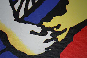 Herman Brood - " Love You " - ingelijste zeefdruk op canvas spieraam & parfumflesje kopen? Bied vanaf 125!
