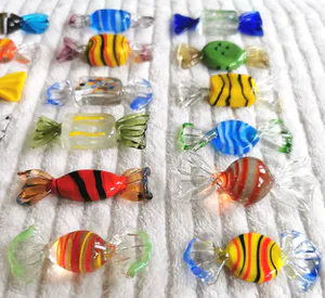 Seguso - 24x Murano Glas Snoepjes / Bonbons / Sweets - Vintage Kunst Venetië kopen? Bied vanaf 70!