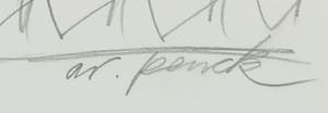 A.R. Penck - Handgesigneerde tekening in potlood kopen? Bied vanaf 1!