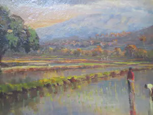 Frederik Anton Kievits - Java Berggezicht met Sawah's kopen? Bied vanaf 400!