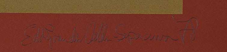 Eddy van der Velden - Zeefdruk op papier - gesigneerd r.o. '78 - oplage 2 / 3 kopen? Bied vanaf 10!