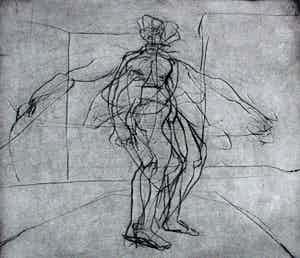 Hans Abbing - Ets: Naakt - 1982 verkocht voor € 55!