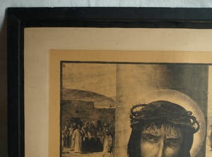 Charles Doudelet - Litho, Christus met doornenkroon – ingelijst, 73 x 84 cm. – ca. 1910 kopen? Bied vanaf 1!