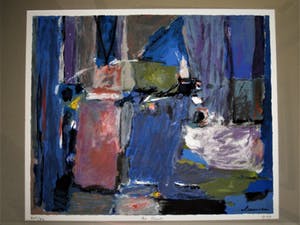Wil van Leeuwen - GROOT expressionistisch Litho "de Lente" gesigneerd - Professioneel ingelijst. kopen? Bied vanaf 10!