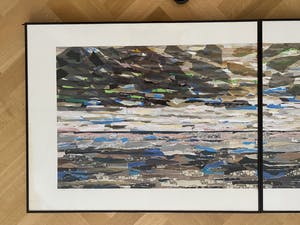 Arnold Niewendam - Tweeluik - Collage, landschap zonder titel, kopen? Bied vanaf 120!