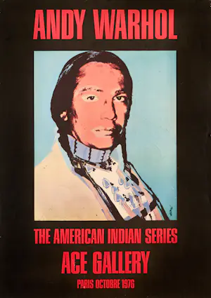 Andy Warhol - Gesigneerd, Voor de expositie "The American Indian Series" Parijs - 1976 kopen? Bied vanaf 2950!