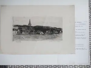 Johannes Graadt van Roggen - Gezicht op Domburg - Ets kopen? Bied vanaf 110!