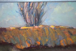 Frans Boers - Zuidelijk erf en hangar - olieverfschilderij kopen? Bied vanaf 75!