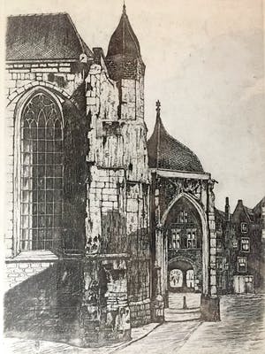 Marius Johannes Janssen - Nijmegen - Ets, Ingelijst kopen? Bied vanaf 40!