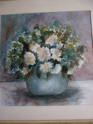 Marion Baars - Aquarel, Boeket bloemen in een pot. kopen? Bied vanaf 35!