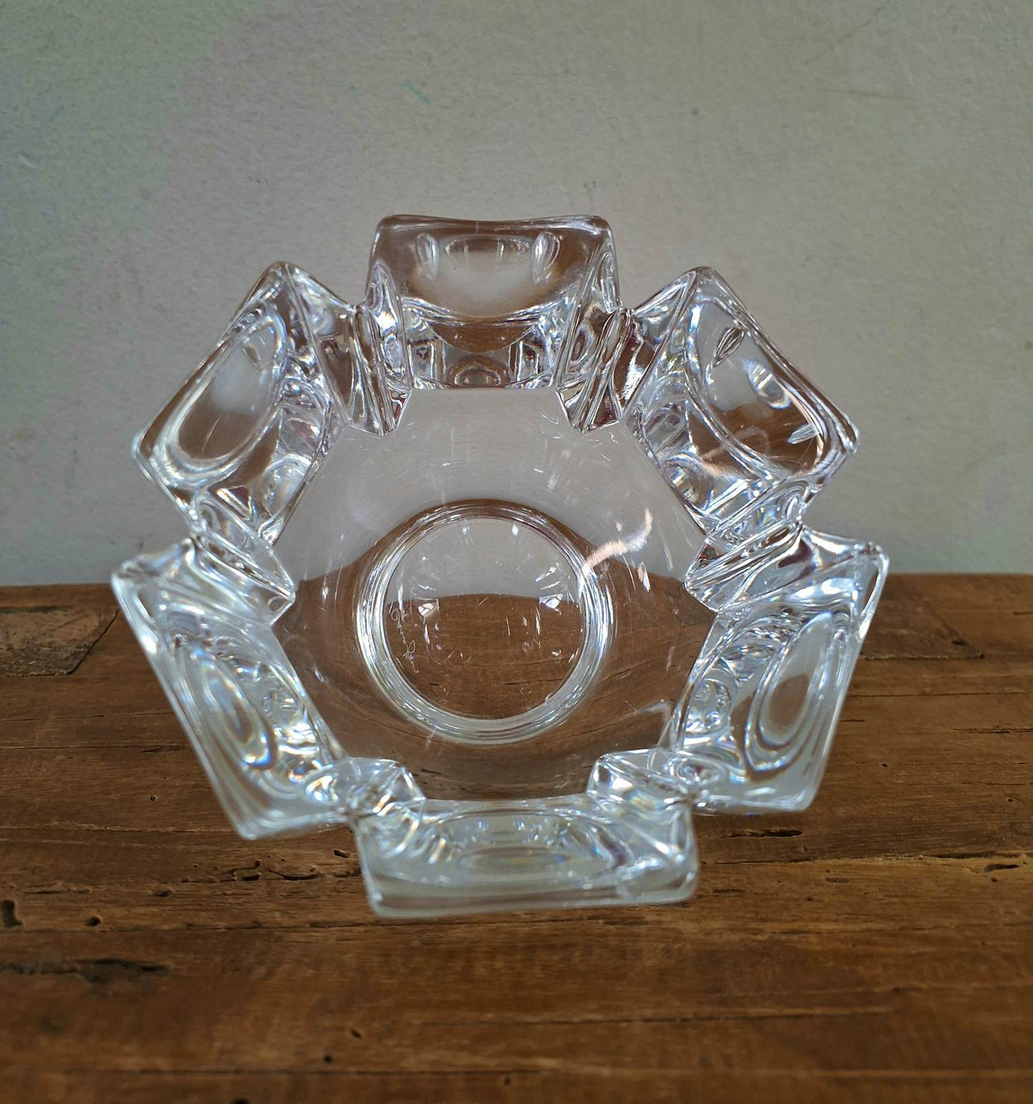 Orrefors - zware kristallen schaal 'Corona', Lars Hellsten kopen? Bied vanaf 45!