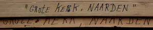 Jan de Beus - Zeer groot olieverf op doek: grote kerk Naarden - 1999 (nette lijst!) kopen? Bied vanaf 850!