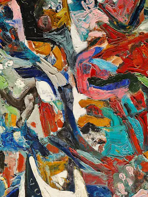 Ravindra Salve - Mumbai India - Zeer pasteus geschilderd olieverf op doek - abstract - gesigneerd kopen? Bied vanaf 186!