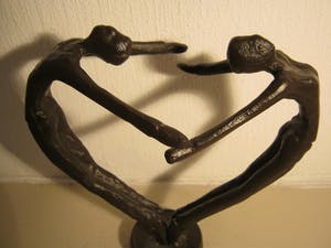 Brons (Onbekend) - elegant sculptuur - "Hart voor Elkaar" kopen? Bied vanaf 50!