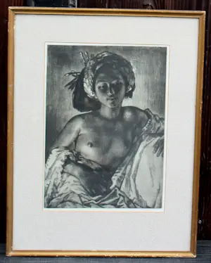 Willem Gerard Hofker - Ingelijste ets: Ni Kenyung kopen? Bied vanaf 995!