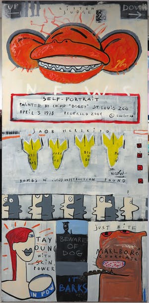 Jacob Herskind - Acryl op doek, News - Ingelijst (Zeer groot) kopen? Bied vanaf 150!