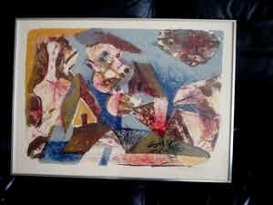 Martin Engelman - figuratief - Tempête sur les Pays Bas verkocht voor € 50!