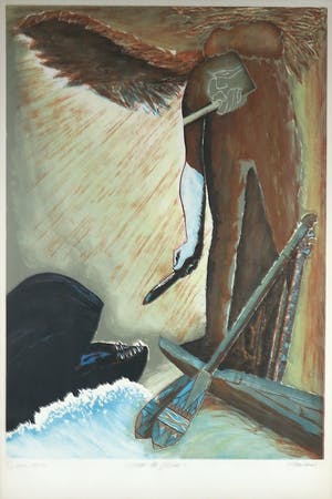 Wim Jonkman - Litho, Peur de peche - Ingelijst (Groot) kopen? Bied vanaf 1!