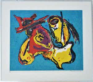 Jan te Wierik - Zeefdruk, kleine oplage, schitterend ingelijst verkocht voor € 225!