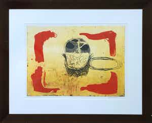 Siebrand Weitenberg - Ets: " Bewustzijn" - Ingelijst - Zeer kleine oplage verkocht voor € 75!