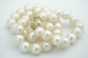120 - Fraai vintage (cultive) parel halssieraad met 14Kt gouden pastonslot kopen? Bied vanaf 220!