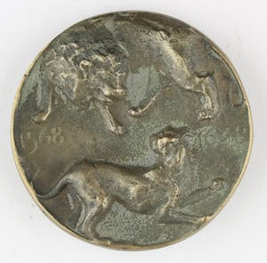 Henk Dannenburg - Bronzen penning: Herdenking begin 80-jarige Oorlog, 1968 kopen? Bied vanaf 65!