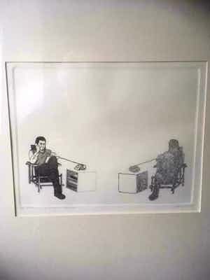 Peter Yvon de Vries - Portret van de dichter K Schippers I verkocht voor € 35!