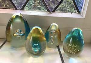 Niet of onleesbaar gesigneerd - Murano glas druppels , serie van 4 verkocht voor € 1!