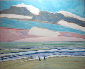 Paul Overhaus - Olieverf op doek, Branding - Ingelijst (Zeer groot) verkocht voor € 500!