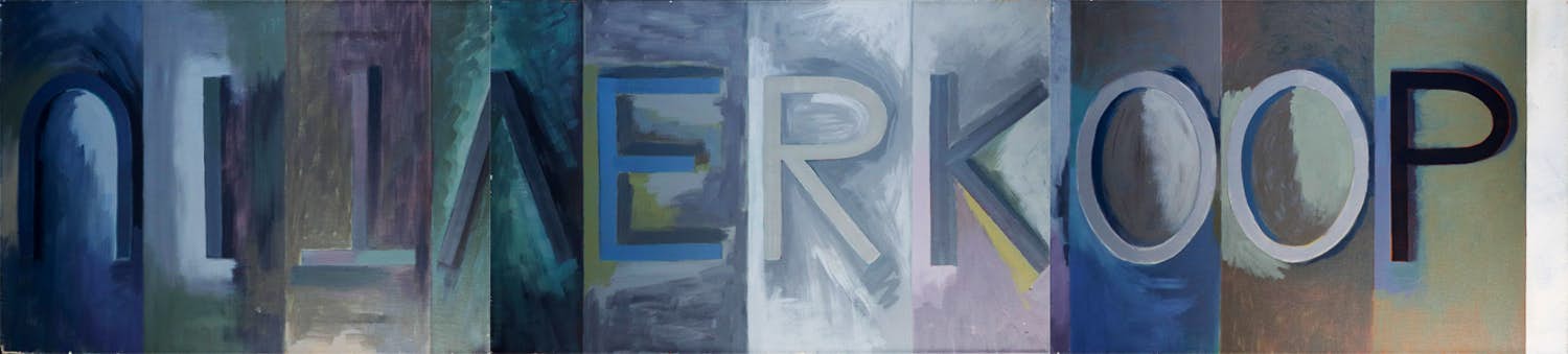 Rien Monshouwer - Acryl op doek, Hommage aan een onbekende dochter (Drieluik) verkocht voor € 100!