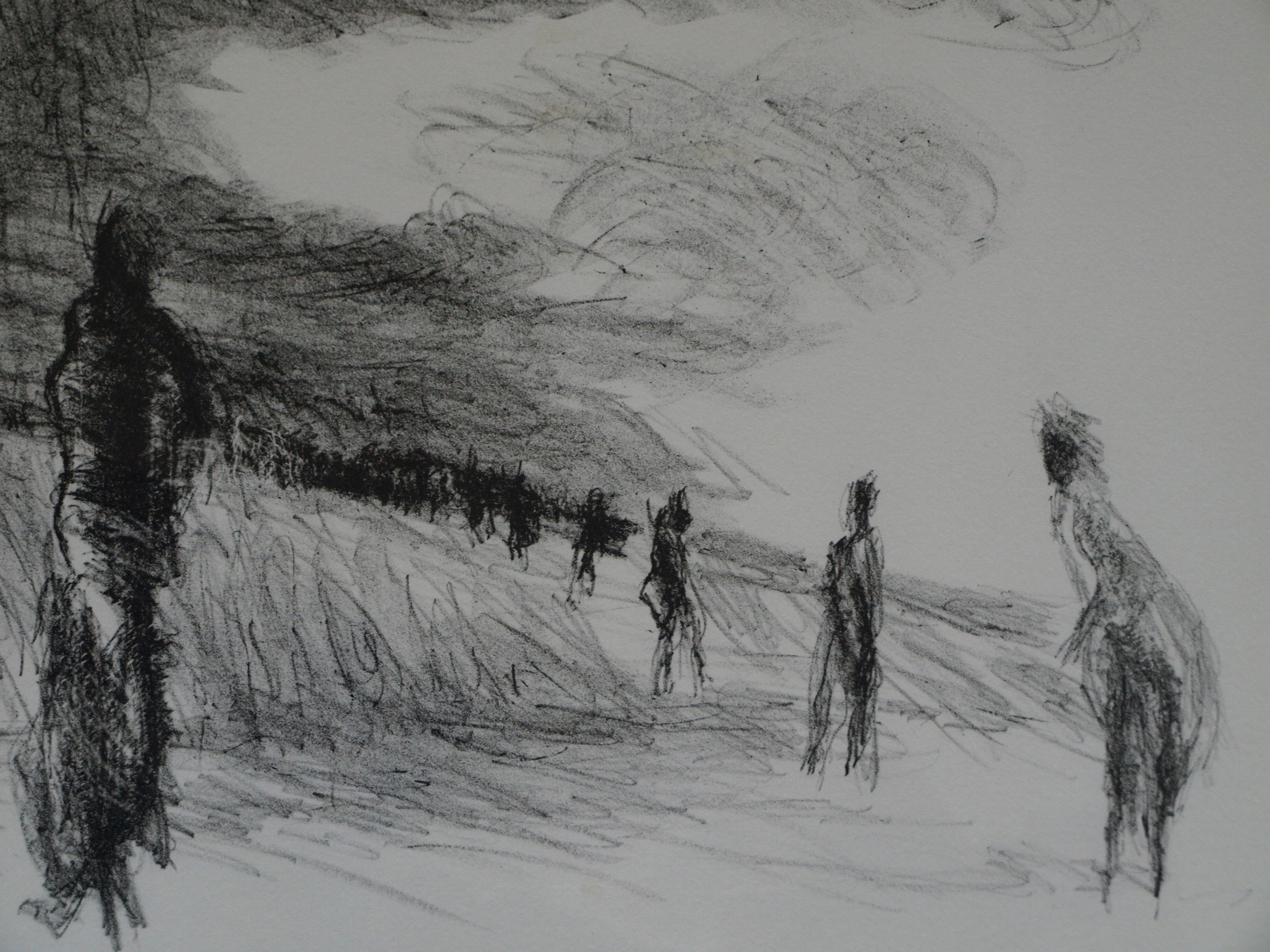 Leo Schatz - Litho, Hommage aan mijn vriendenkring – ingelijst – 1989 kopen? Bied vanaf 40!