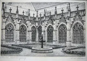 Buy Henri van de Velde - Utrecht: Donkere Gaard / Kloostergang Domkerk (2 etsen)? Bid from 50!