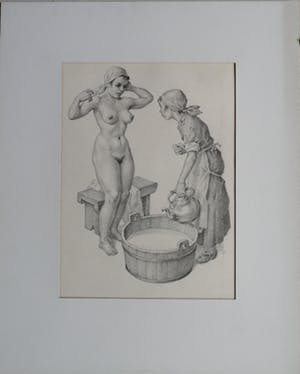 Huib de Ru - Jonge vrouw neemt een bad kopen? Bied vanaf 165!