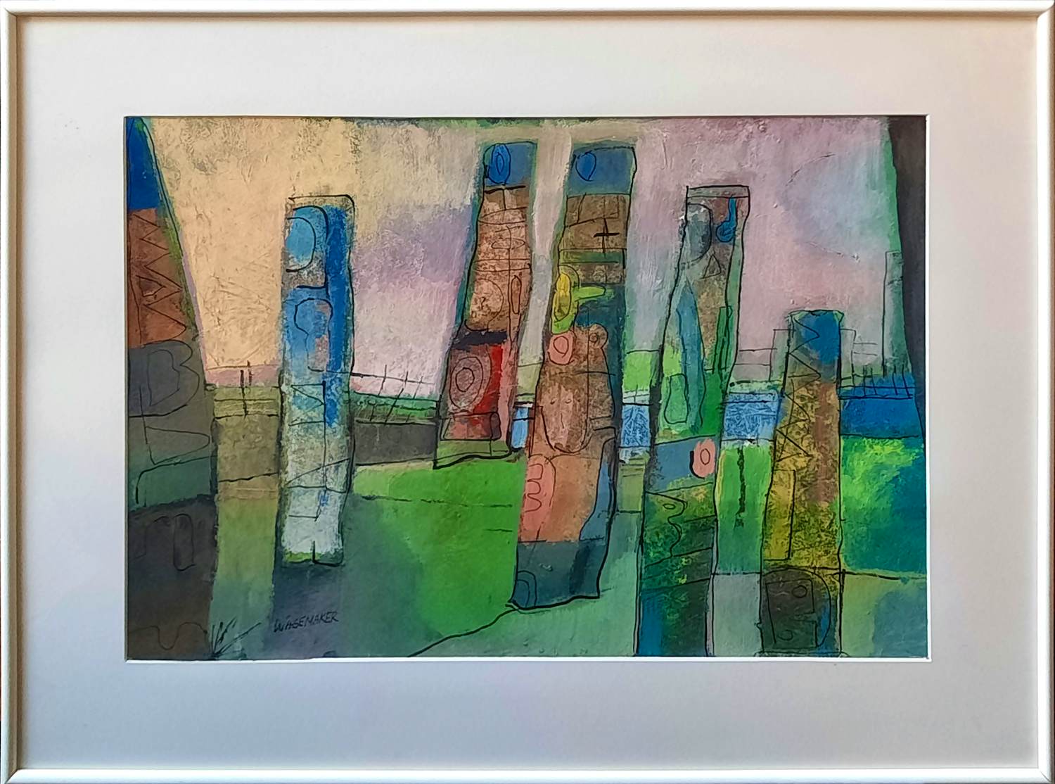 Buy Kees Wagemaker - acryl - Abstract [unicum] - ingelijst - 25018? Bid from 175!