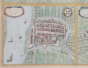 Frederik de Wit - Woerden, Oudewater Schoonhoven, Delfshaven Oude Kaart 1698 kopen? Bied vanaf 150!